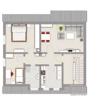 Grundriss Dachgeschoss - Doppelhaushälfte in 45527 Hattingen mit 118m² kaufen