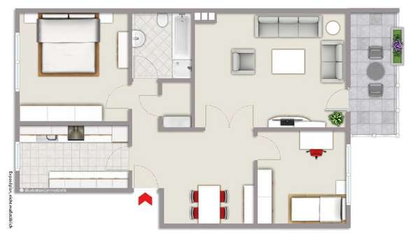 Grundriss 1. Obergeschoss - Wohnung in 45525 Hattingen mit 81m² kaufen