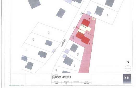 Lageplan Vers 2 BauV - Grundstück in 21224 Rosengarten mit 1687m² kaufen