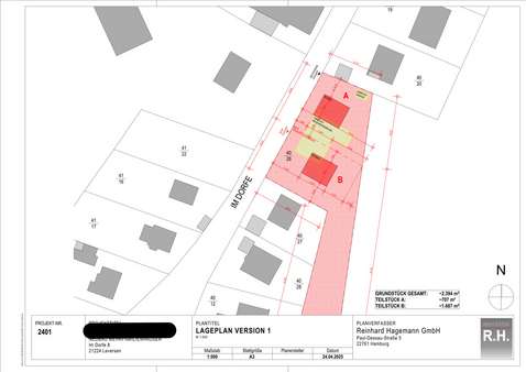 LAGEPLAN VERSION 1 Massketten_geschw. - Grundstück in 21224 Rosengarten mit 1687m² kaufen