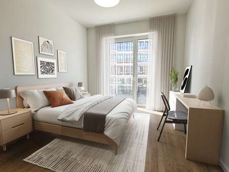 Schlafen (teilvisualisiert) Schlafen (teilvisualisiert) - Etagenwohnung in 23570 Lübeck mit 55m² kaufen