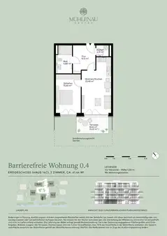 Barrierefreie 2-Zimmer-Wohnung in urbanem Umfeld