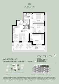 596293-doc1#H14C_Whg 34_Grundriss Mühlenau Gärten - Etagenwohnung in 25421 Pinneberg mit 107m² kaufen