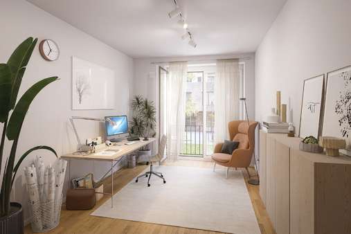 Arbeitszimmer_Emma+August - Maisonette-Wohnung in 22453 Hamburg / Groß Borstel mit 100m² kaufen