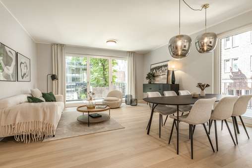 Hofgarten Winterhude - Etagenwohnung in 22299 Hamburg mit 58m² kaufen