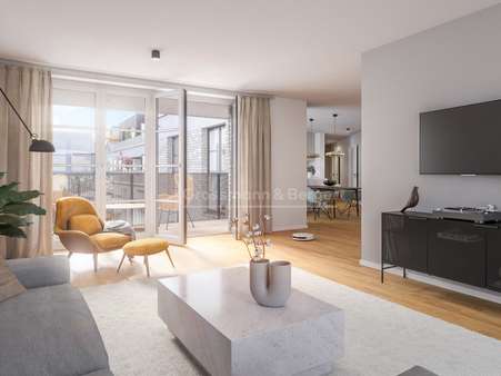 Eigentumswohnungen_Wohnzimmer_Schanzenkind - Maisonette-Wohnung in 20357 Hamburg mit 129m² kaufen