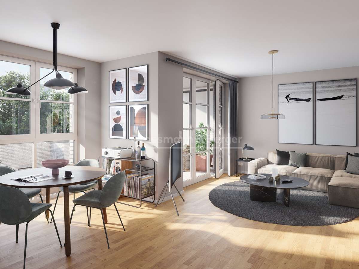 Eigentumswohnungen_Wohnzimmer_Single_Schanzenkind - Etagenwohnung in 20357 Hamburg mit 110m² kaufen