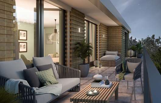 Terrasse Dämmerung - Erdgeschosswohnung in 25421 Pinneberg mit 101m² kaufen