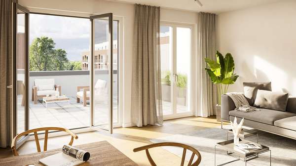 Wohnen (Visualisierung) Wohnen (Visualisierung) - Erdgeschosswohnung in 21244 Buchholz in der Nordheide mit 63m² kaufen