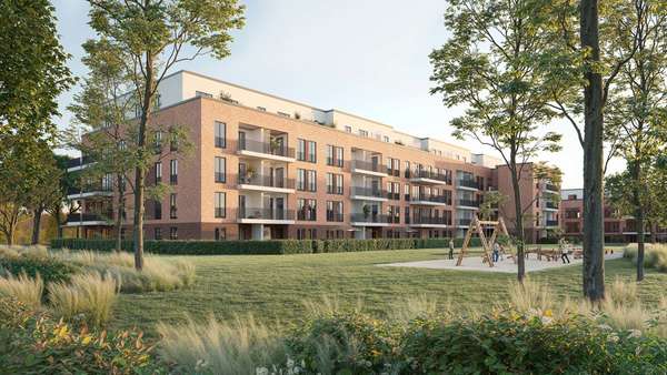 Außenansicht Südwest (Visualisierung) - Etagenwohnung in 21244 Buchholz in der Nordheide mit 92m² kaufen