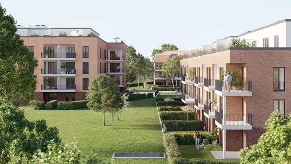 Außenansicht mit Innenhof (Visualisierung) Außenansicht mit Innenhof (Visualisierung) - Penthouse-Wohnung in 21244 Buchholz in der Nordheide mit 115m² kaufen