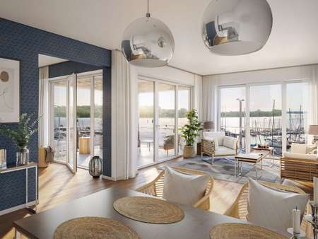 Wohnzimmer - Maisonette-Wohnung in 23570 Lübeck mit 85m² kaufen