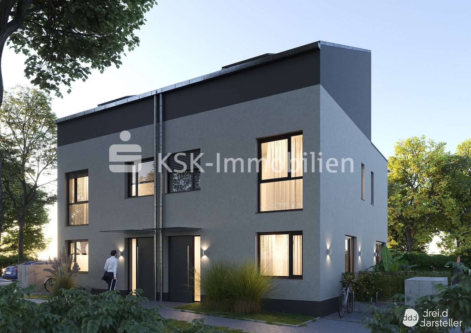 Straßenansicht - Doppelhaushälfte in 51147 Köln mit 124m² kaufen