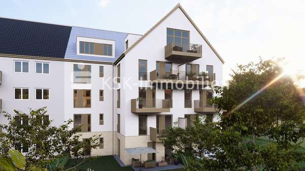 Rückansicht Haus 3 - Dachgeschosswohnung in 51103 Köln / Höhenberg mit 77m² kaufen