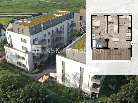 Vorderhaus Vorderhaus - Dachgeschosswohnung in 50354 Hürth / Kalscheuren mit 85m² kaufen