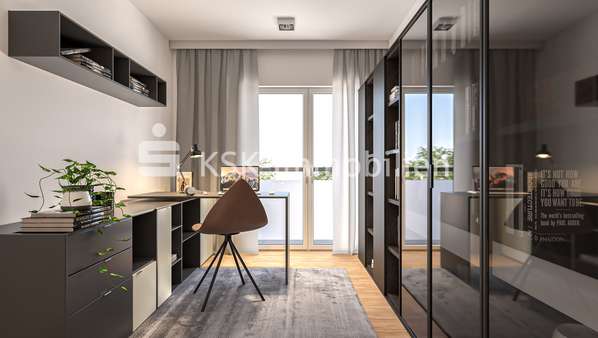 Arbeitszimmerimpression - Erdgeschosswohnung in 50859 Köln mit 86m² kaufen