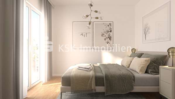 Schlafraumimpression - Erdgeschosswohnung in 50859 Köln mit 86m² kaufen