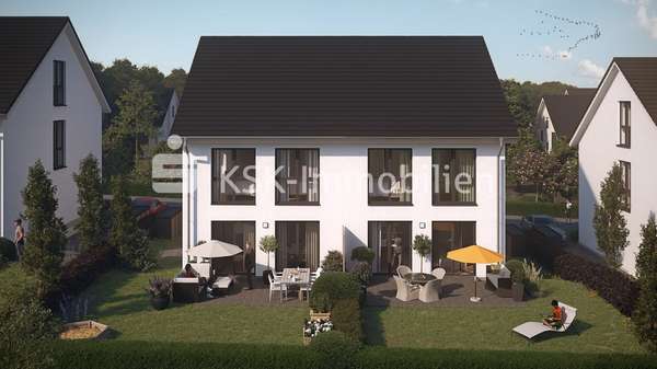 Gartenansicht Gartenansicht - Doppelhaushälfte in 53347 Alfter / Witterschlick mit 144m² kaufen