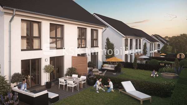 Gartenansicht Gartenansicht - Doppelhaushälfte in 53347 Alfter / Witterschlick mit 144m² kaufen