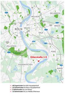 Makrostandort - Wohnanlage in 50999 Köln mit 64m² als Kapitalanlage kaufen