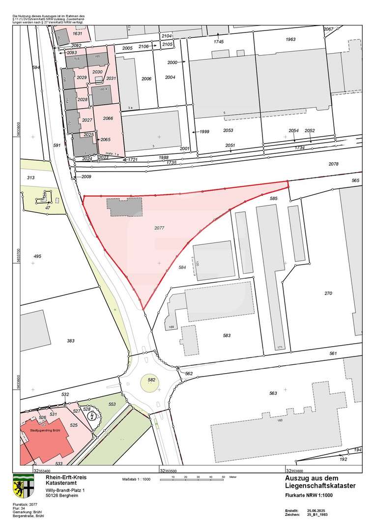 Flurkarte Flurkarte - Grundstück in 50321 Brühl mit 5946m² kaufen