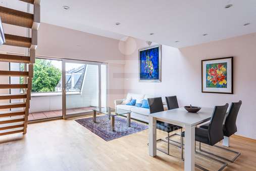 Wohnzimmer Erdgeschoss Wohnzimmer Erdgeschoss - Maisonette-Wohnung in 50226 Frechen mit 99m² kaufen