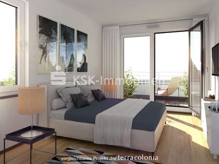 Schlafraumimpression Schlafraumimpression - Dachgeschosswohnung in 50126 Bergheim-Paffendorf mit 51m² kaufen