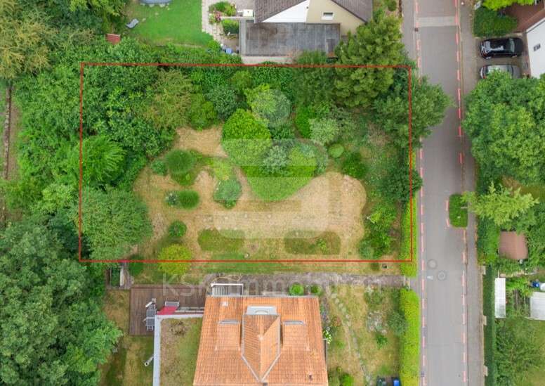 Birdview markiert - Grundstück in 51427 Bergisch Gladbach mit 665m² kaufen