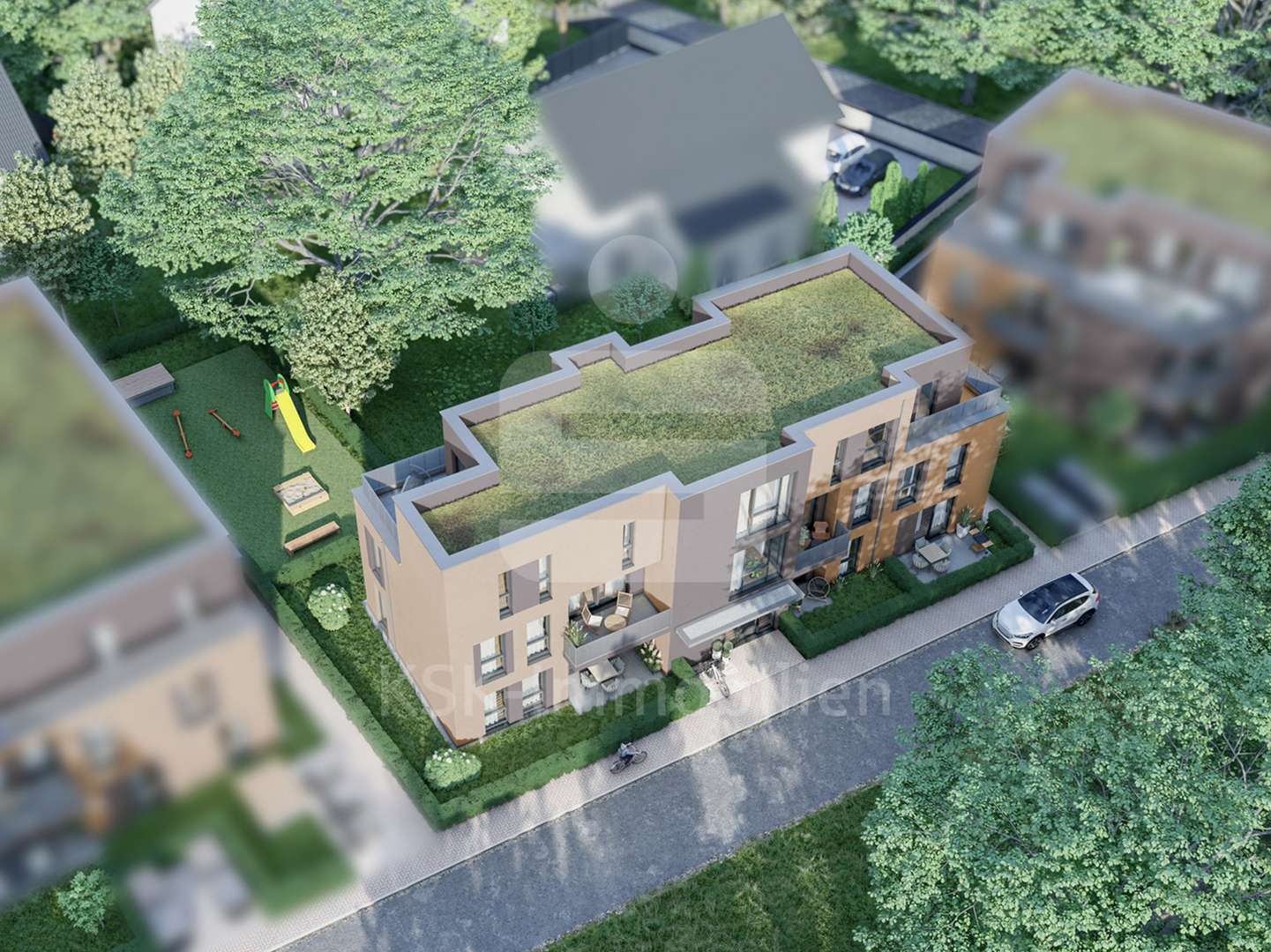 Draufsicht Draufsicht - Erdgeschosswohnung in 51107 Köln mit 45m² kaufen