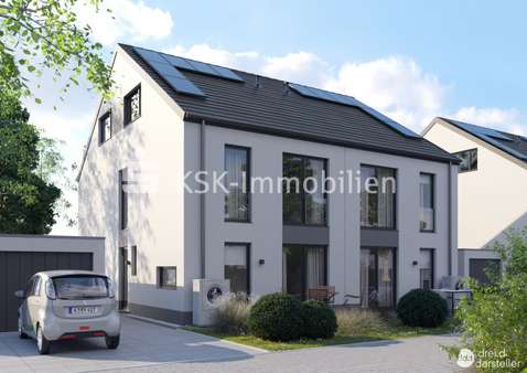 Straßenansicht Haustyp 2 - Doppelhaushälfte in 53332 Bornheim mit 144m² kaufen