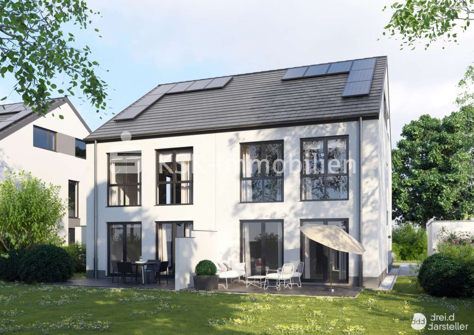 Gartenansicht Haustyp 2 - Doppelhaushälfte in 53332 Bornheim mit 144m² kaufen