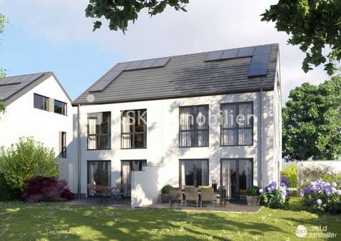 Gartenansicht Haustyp 1 - Doppelhaushälfte in 53332 Bornheim mit 144m² kaufen