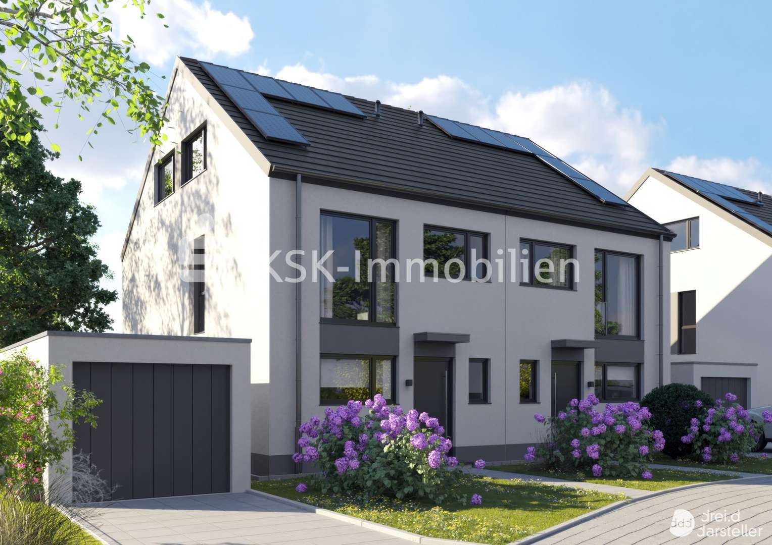 Straßenansicht Haustyp 1 - Doppelhaushälfte in 53332 Bornheim mit 144m² kaufen