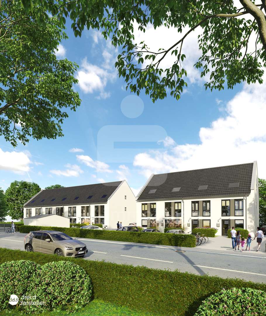 Straßenansicht - Reihenendhaus in 51381 Leverkusen mit 119m² kaufen