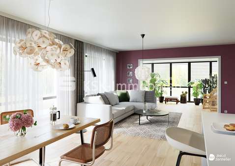 Wohnraumimpression - Erdgeschosswohnung in 50259 Pulheim mit 104m² günstig kaufen