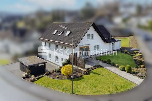 113506 Drohnenfoto Vorderansicht - Zweifamilienhaus in 51645 Gummersbach / Derschlag mit 217m² günstig kaufen
