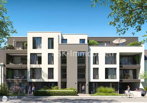Straßenansicht - Dachgeschosswohnung in 51427 Bergisch Gladbach mit 174m² kaufen