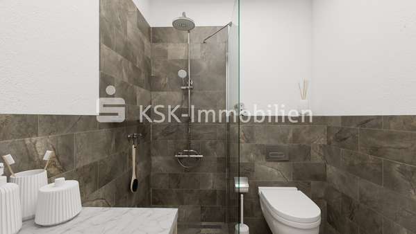 Duschbadimpression - Erdgeschosswohnung in 50676 Köln mit 48m² kaufen