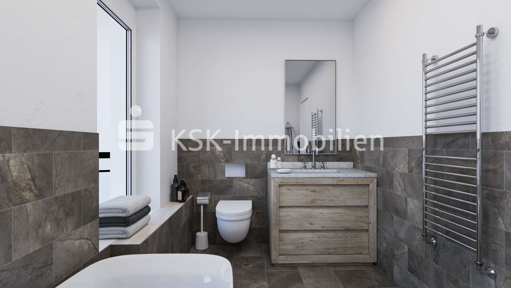 Wannenbadimpression - Maisonette-Wohnung in 50676 Köln mit 110m² kaufen