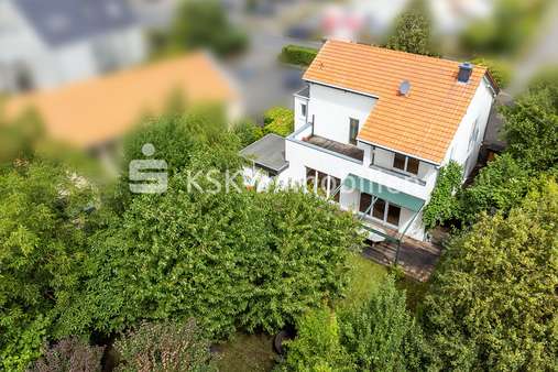 120591 Drohnenfoto Rückansicht - Praxishaus in 50374 Erftstadt mit 80m² kaufen