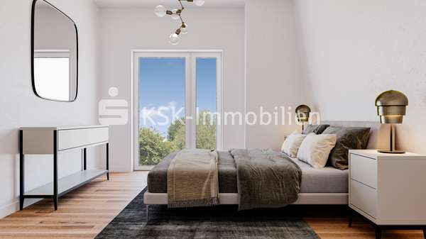 Schlafzimmerimpression - Etagenwohnung in 51467 Bergisch Gladbach mit 88m² kaufen