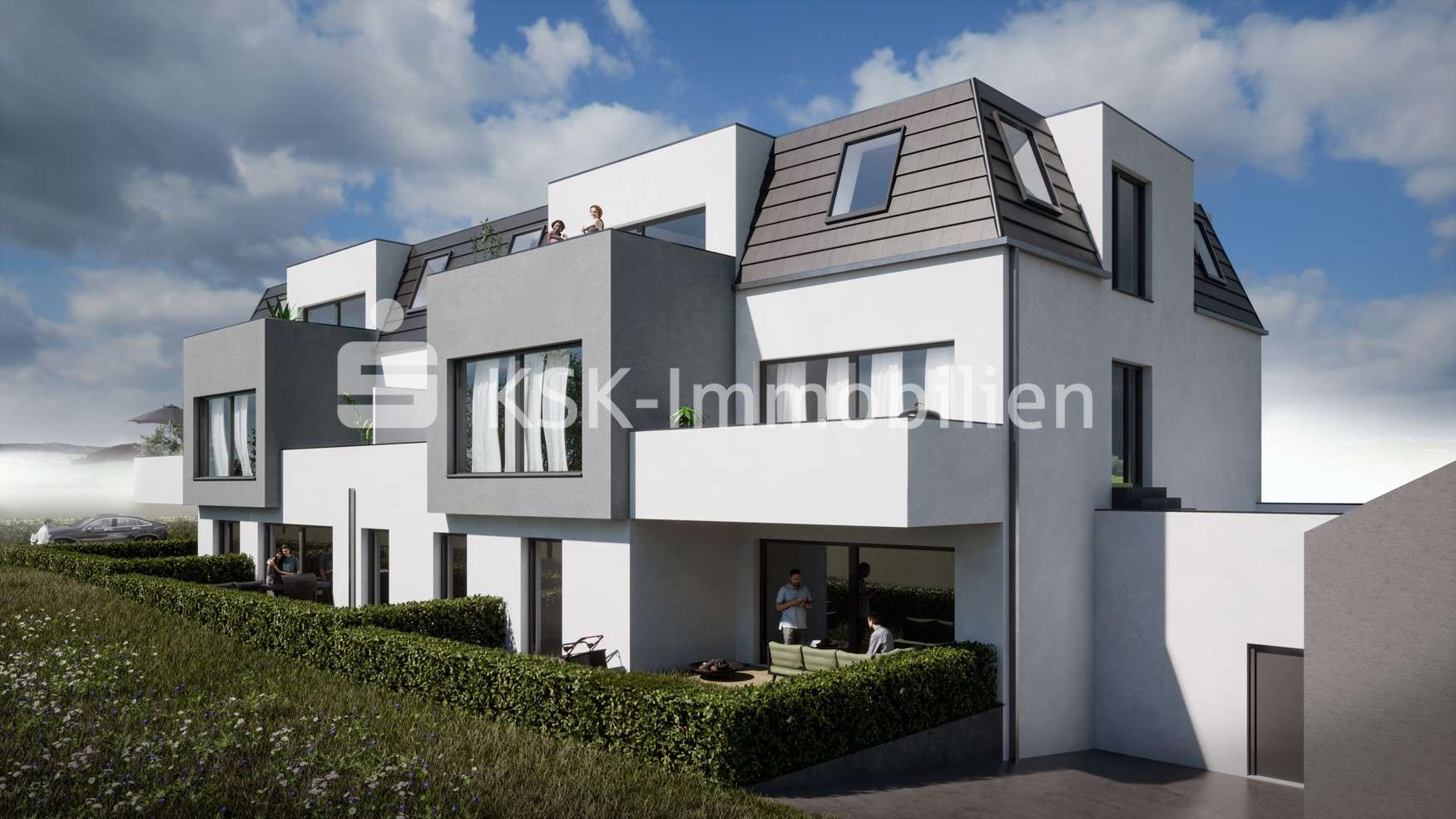 Gartenansicht - Etagenwohnung in 51467 Bergisch Gladbach mit 88m² kaufen