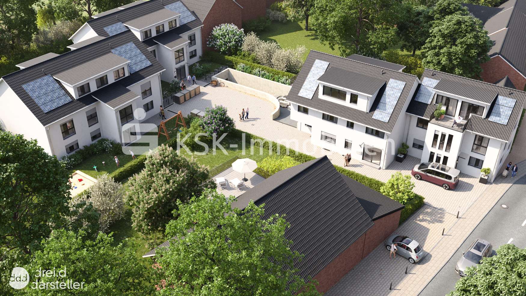 Visualisierung Ansicht - Erdgeschosswohnung in 50765 Köln / Esch/Auweiler mit 87m² kaufen