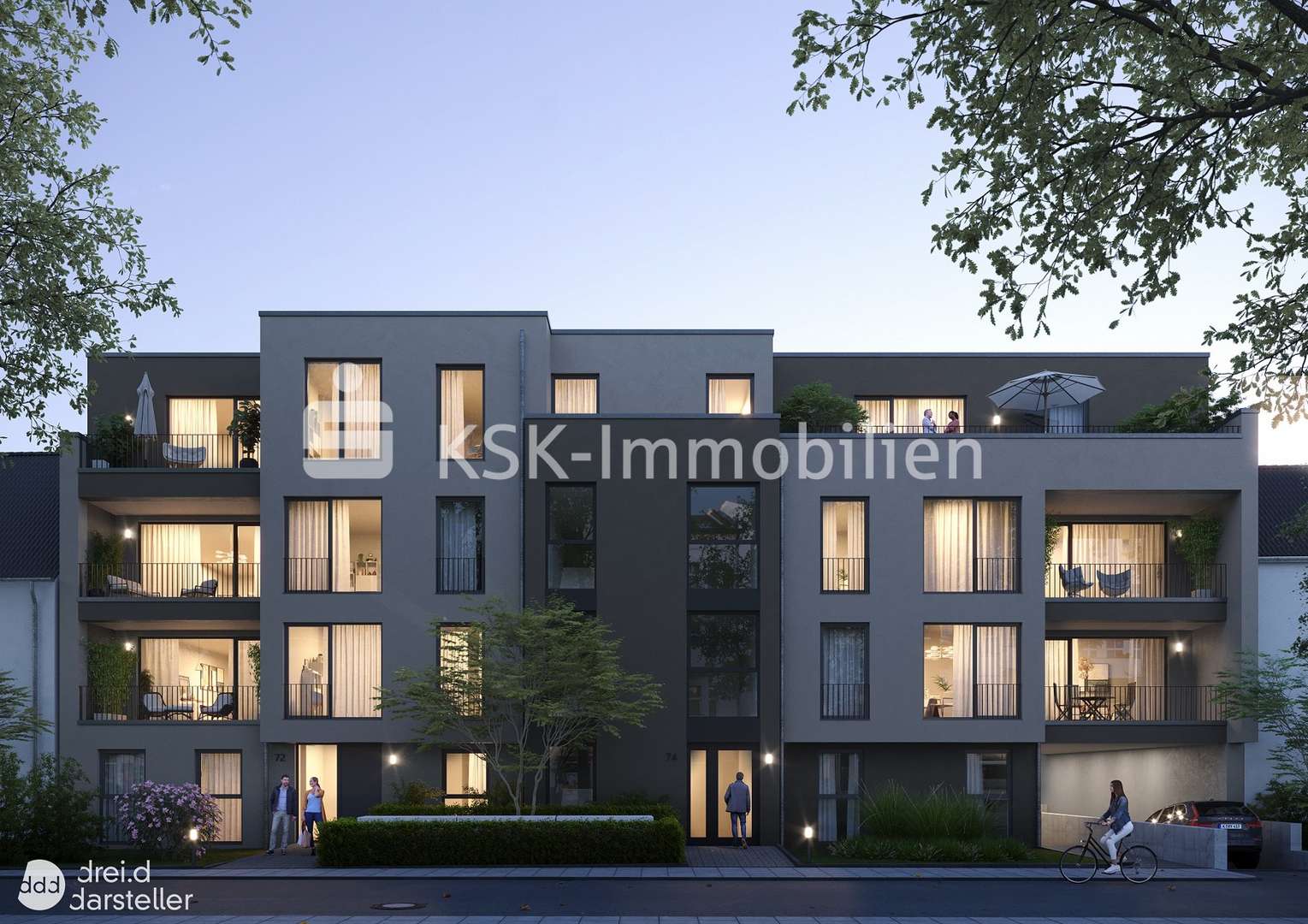 Straßenansicht - Etagenwohnung in 51427 Bergisch Gladbach mit 154m² kaufen