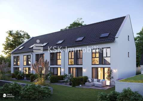 Gartenansicht Reihenhaus - Reiheneckhaus in 50769 Köln mit 119m² kaufen
