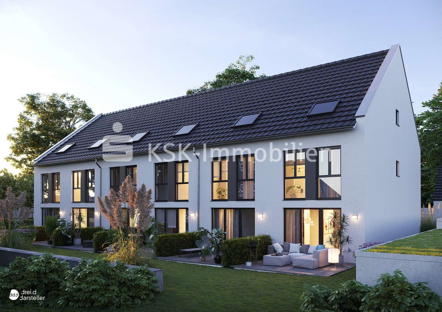 Gartenansicht Reihenhaus - Reihenmittelhaus in 50769 Köln mit 119m² kaufen
