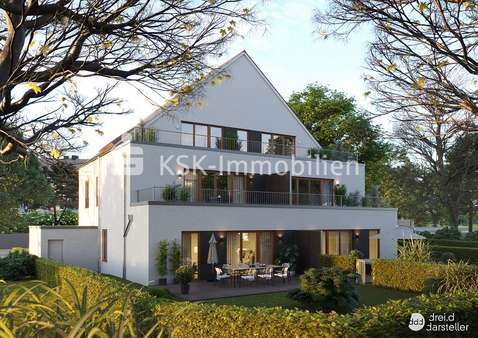 Gartenansicht - Erdgeschosswohnung in 51503 Rösrath / Kleineichen mit 99m² kaufen