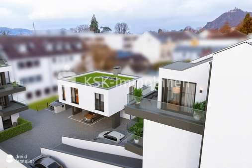 Rückansicht - Maisonette-Wohnung in 53604 Bad Honnef mit 117m² kaufen