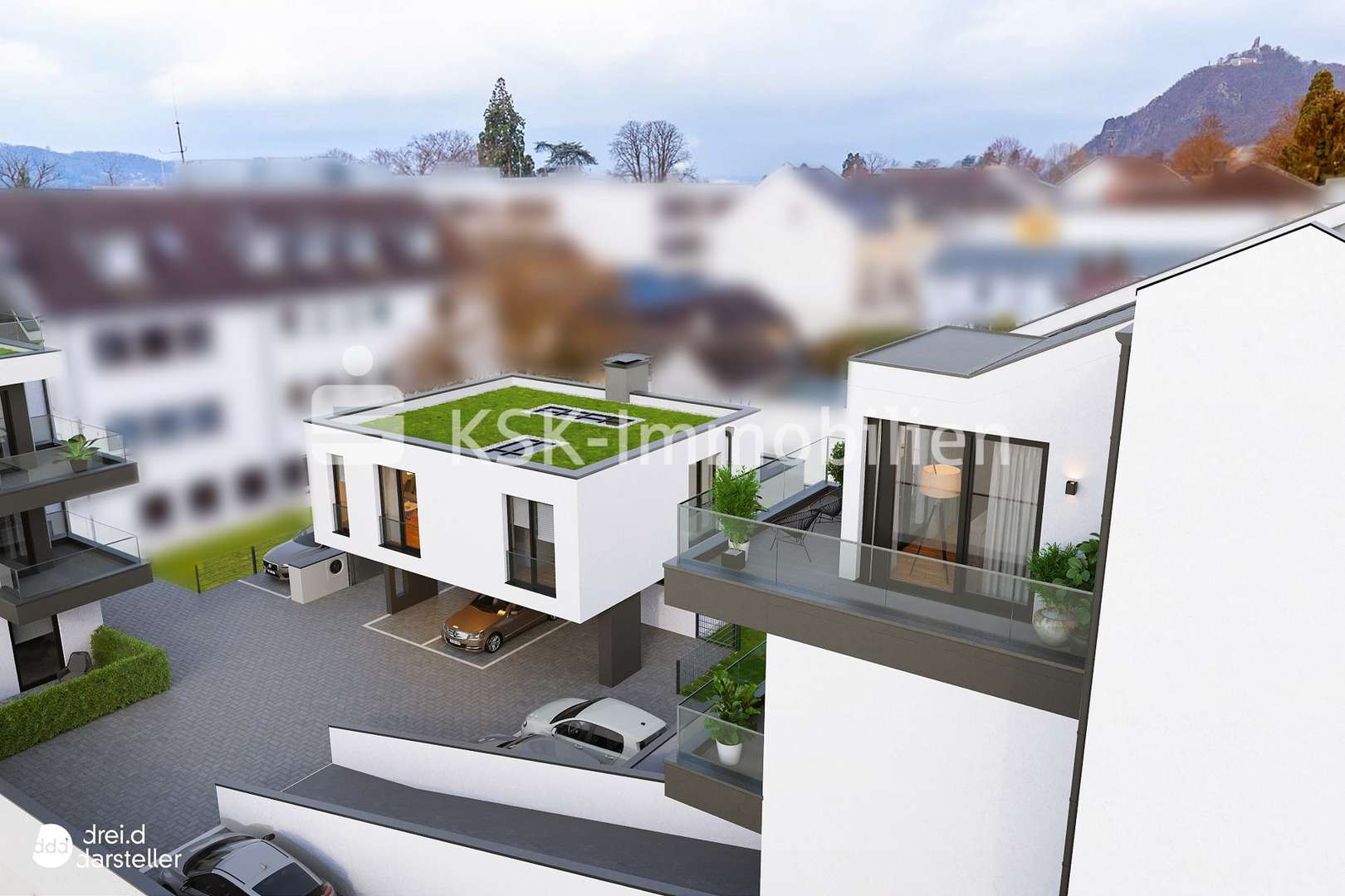 Rückansicht - Souterrain-Wohnung in 53604 Bad Honnef mit 39m² kaufen
