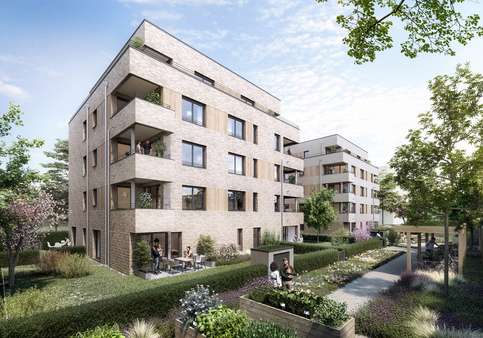 Gartenansicht Haus 1 - Etagenwohnung in 44803 Bochum mit 83m² kaufen